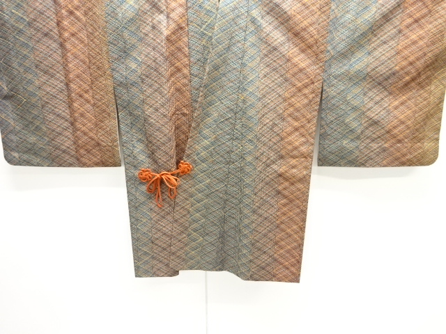 組織斜め格子模様織出し道中着